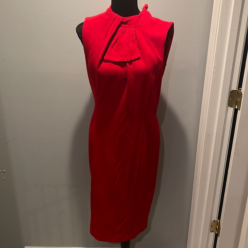 Sleeveless red dress
